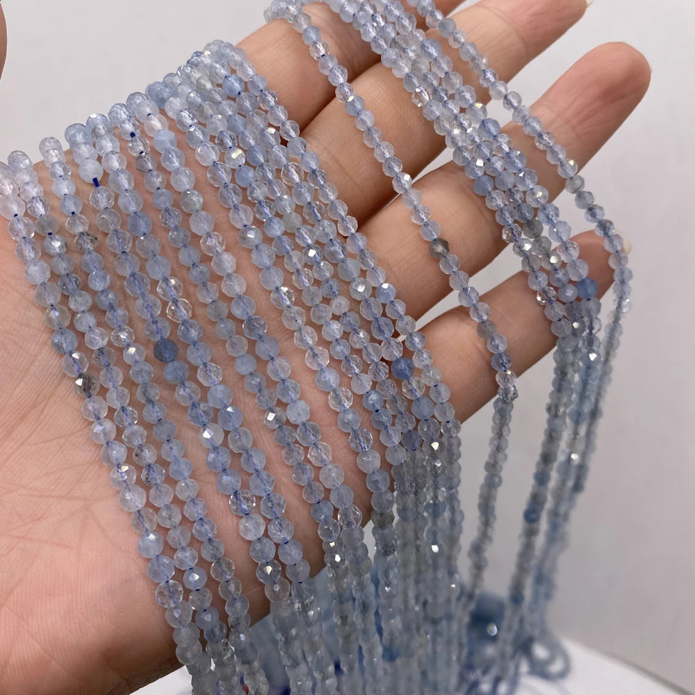 Natural lapis lazuli aquamarine amethyst obsidian beads used for jewelry making DIY bracelets necklace accessories 3mm 241017