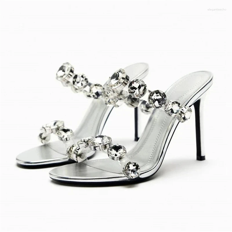 Dress Shoes Cute Cherry Decorate Black High Heel Slippers Women Round Head Open Toe Stilettos Sweet Pump Sandals Shoe For Woman