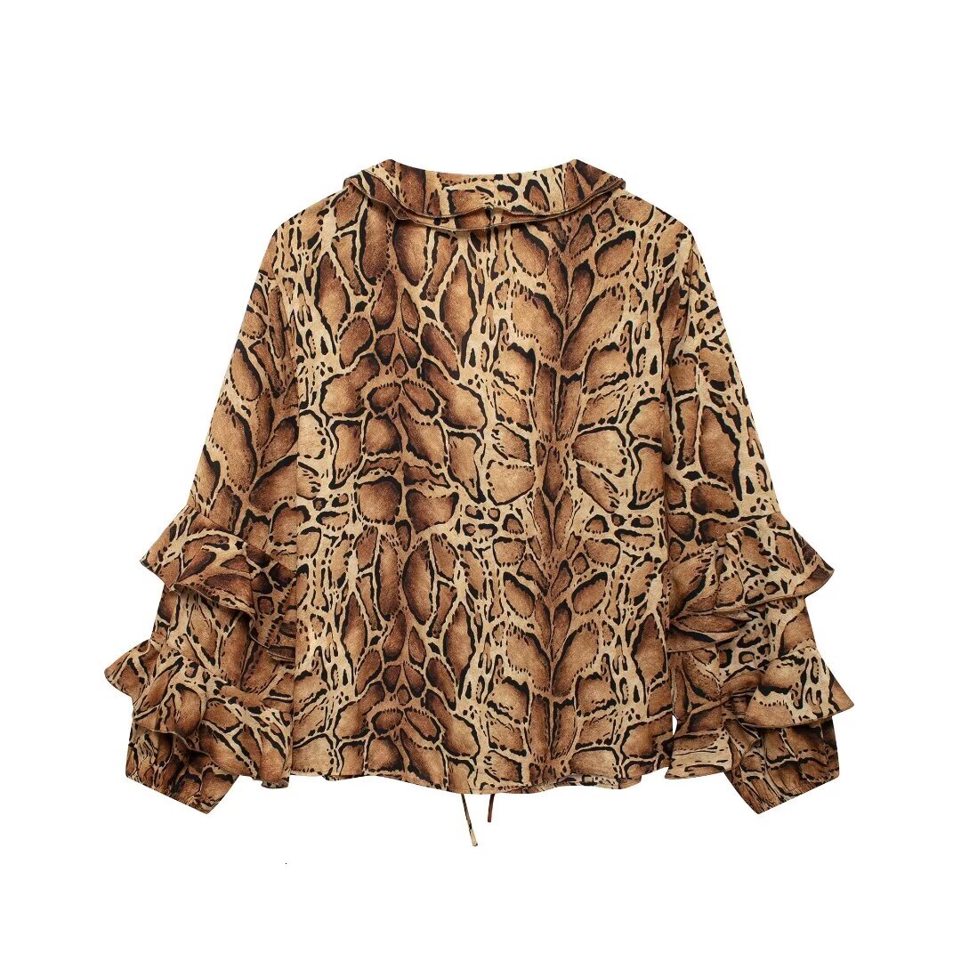 Women's Blouses Printed Shirts Long Sleeve Casual Loose Elegant 2024 Bow Vintage Fashion Camisas Femme Mujer Blusas Tops