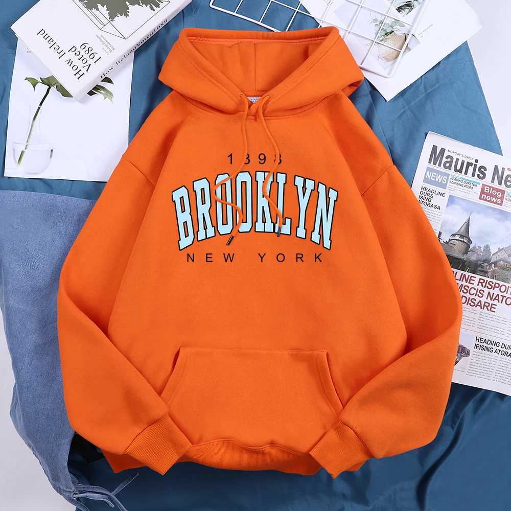 1898 Brooklyn New York Hoodies Women Casual Fashion Sport Hoody Fleece Warm Street Unisex Pullovers Harajuku Trend Basic HoodedX241016