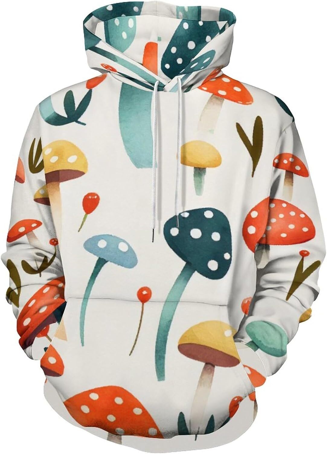 Hoodie for Mens Womens Funny Color Dream Mushroom Hoodie 3D Printed Cartoon Plant Pattern Sweatshirt Hoodie Graphic cool Pullover Long Sleeve