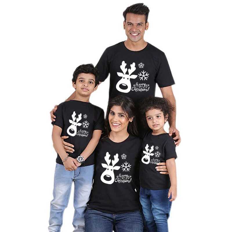 Family Christmas Pajamas 2024 New Santa Claus Printing Family Matching Set Short Sleeve Cotton Mom and Childrens Christmas Pajamas W241015