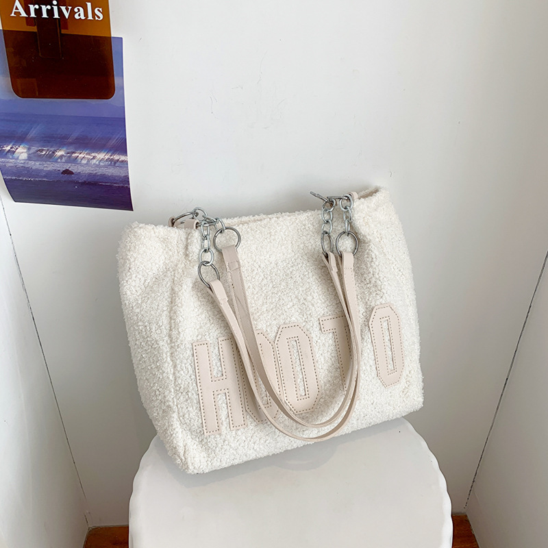 Large Capacity Popular Winter New Style Trendy Fashion Handheld Simple Cross Shoulder Casual Tote Bag