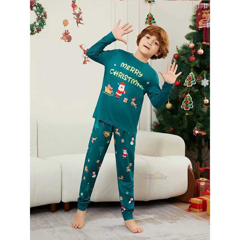 Christmas Family Matching Set 2024 New Mom Dad/Child Christmas Pajama Clothing Baby Pants Casual Pajamas Family Appearance Pajamas W241015