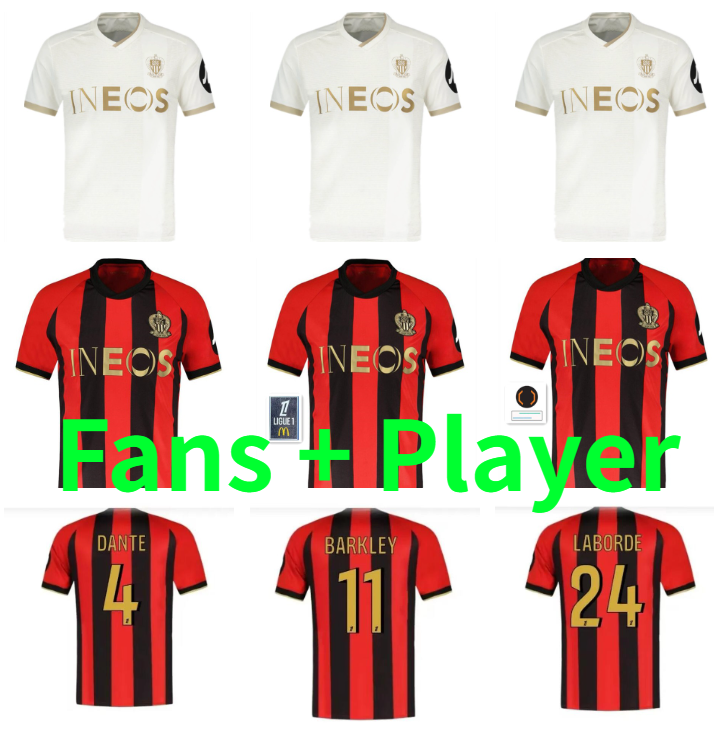 maillot de foot 24 25 OGC Nice Home away Soccer Jerseys S.DIOP LABORDE DIOP MOFFI BOGA ROSARIO THURAM 2024 2025 DELORT DANTE BARKLEY player version Football Shirt