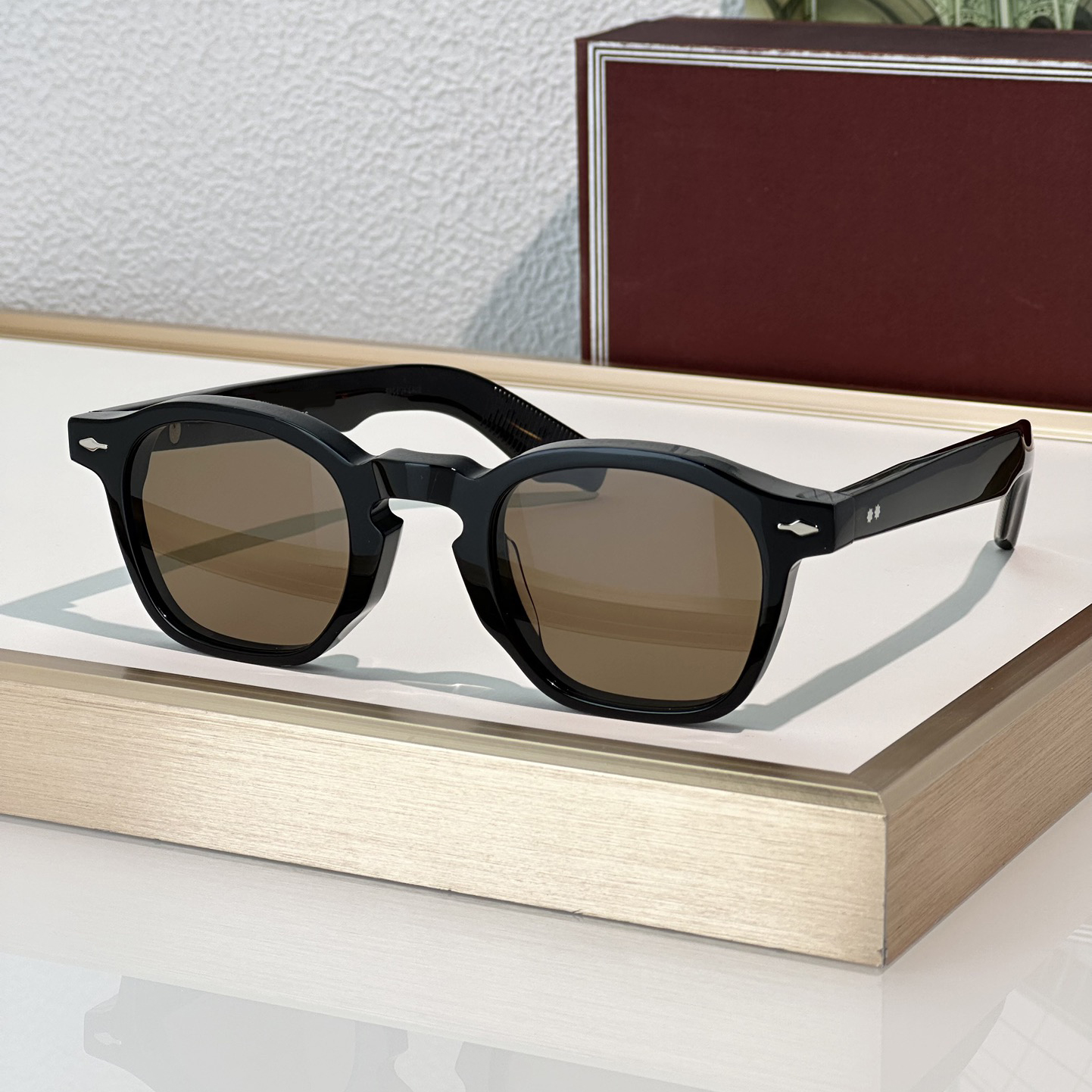 Sunglasses Women Men Summer ZEPHIRIN 47 Outdoor Catwalk Thick Acetate Fiber Style Anti-Ultraviolet UV400 Retro Plate Full Frame Fashion Glasses Random