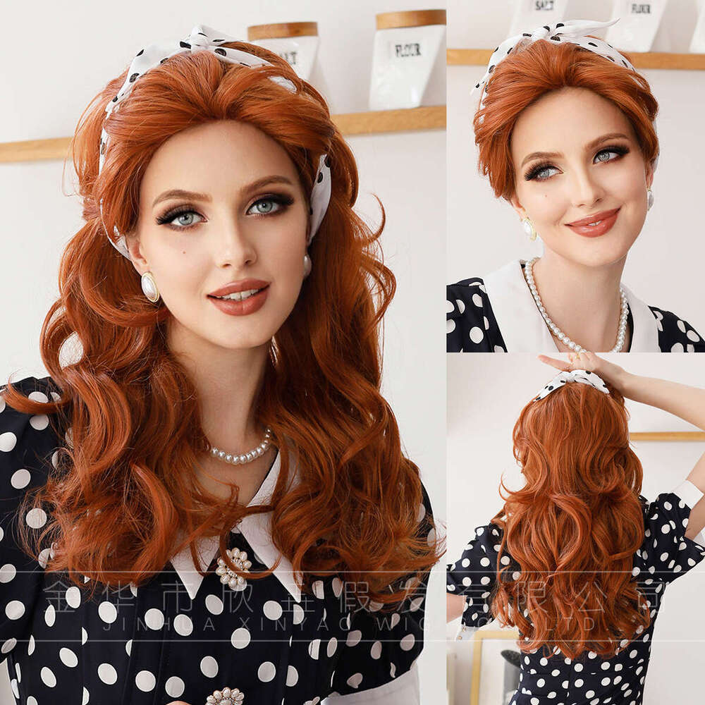 Halloween Maid Headband Cosplay I Love Lucy Easter Orange Wig
