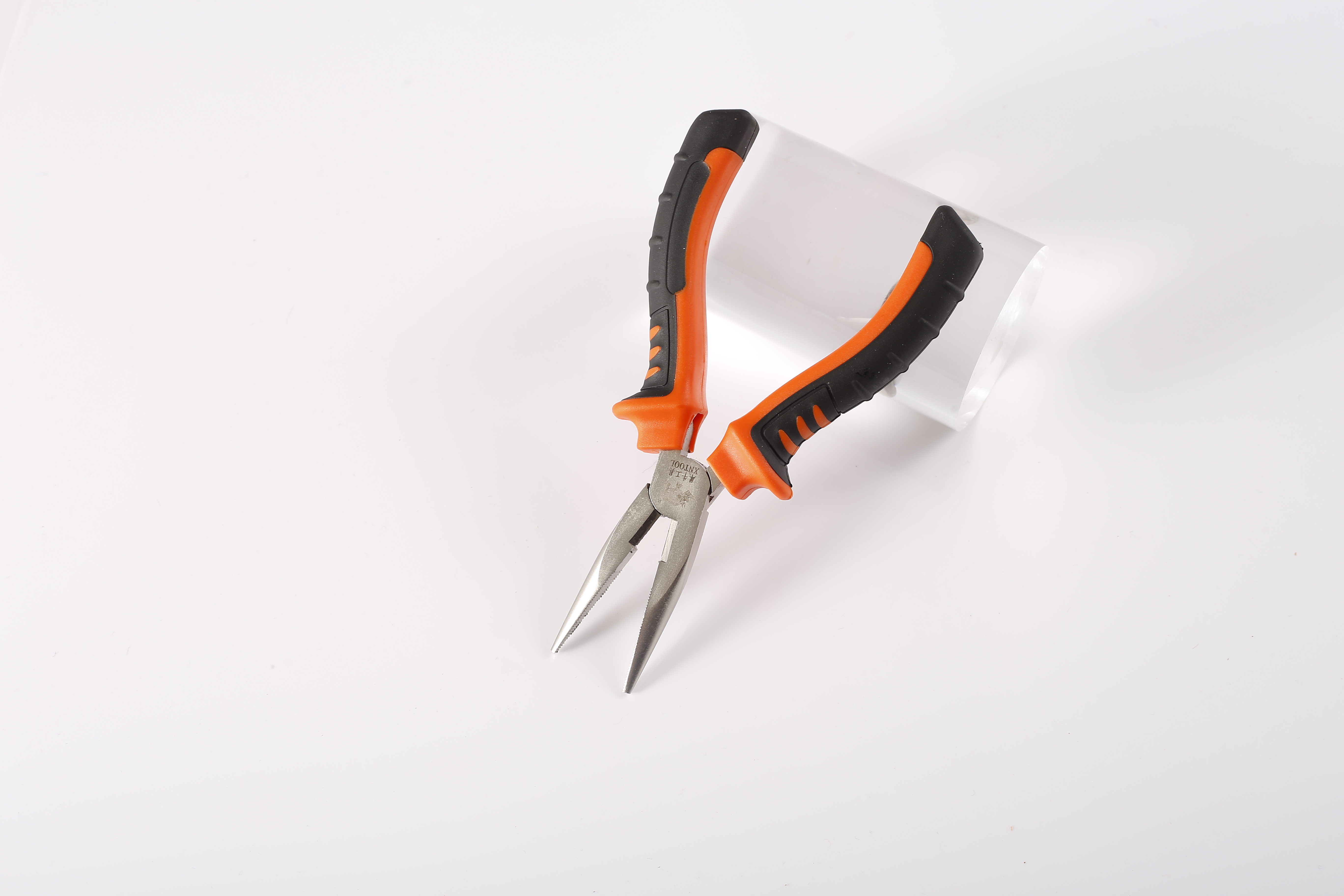 European pliers Nickel plating treatment on the surface of orange black axe handle