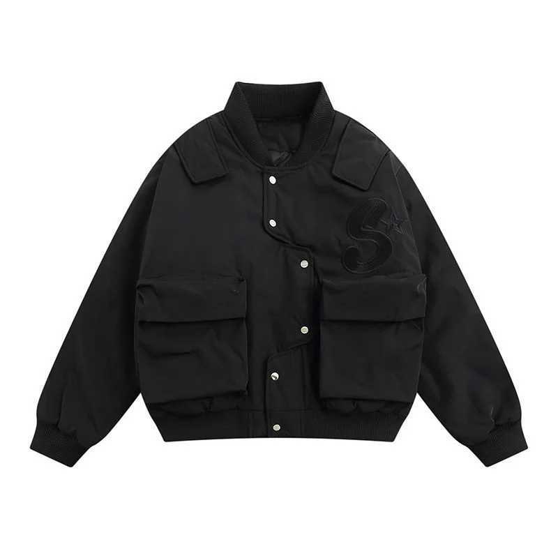 Wine Red Pilot Jacket Mens Spring Irregular Single Chest Jacket Retro American Star Baseball Jacket Couple Academy Jacket M241017