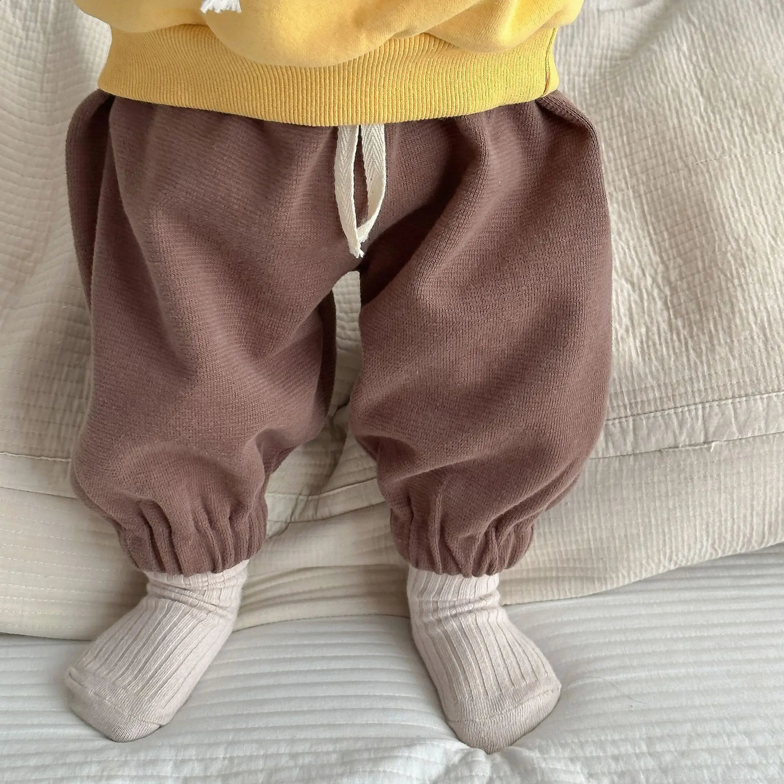 Boys Baby Autumn Clothes Korean Style Childrens Clothing Suit Hooded Sweat Trousers Twopiece Set 241017