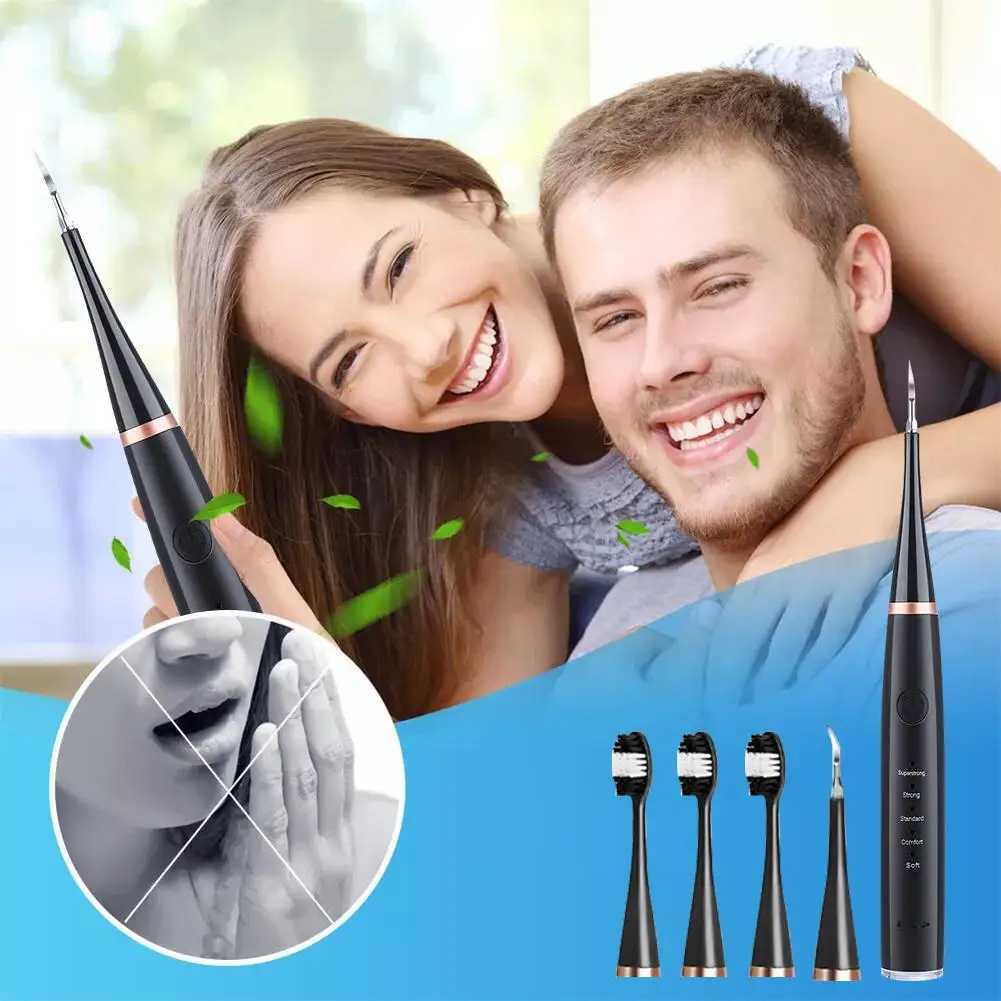 6-in-1 ultrasonic dental cleaner Tartar toothbrush electric cleaner sonic tooth remover dental plate G8h7 M241017