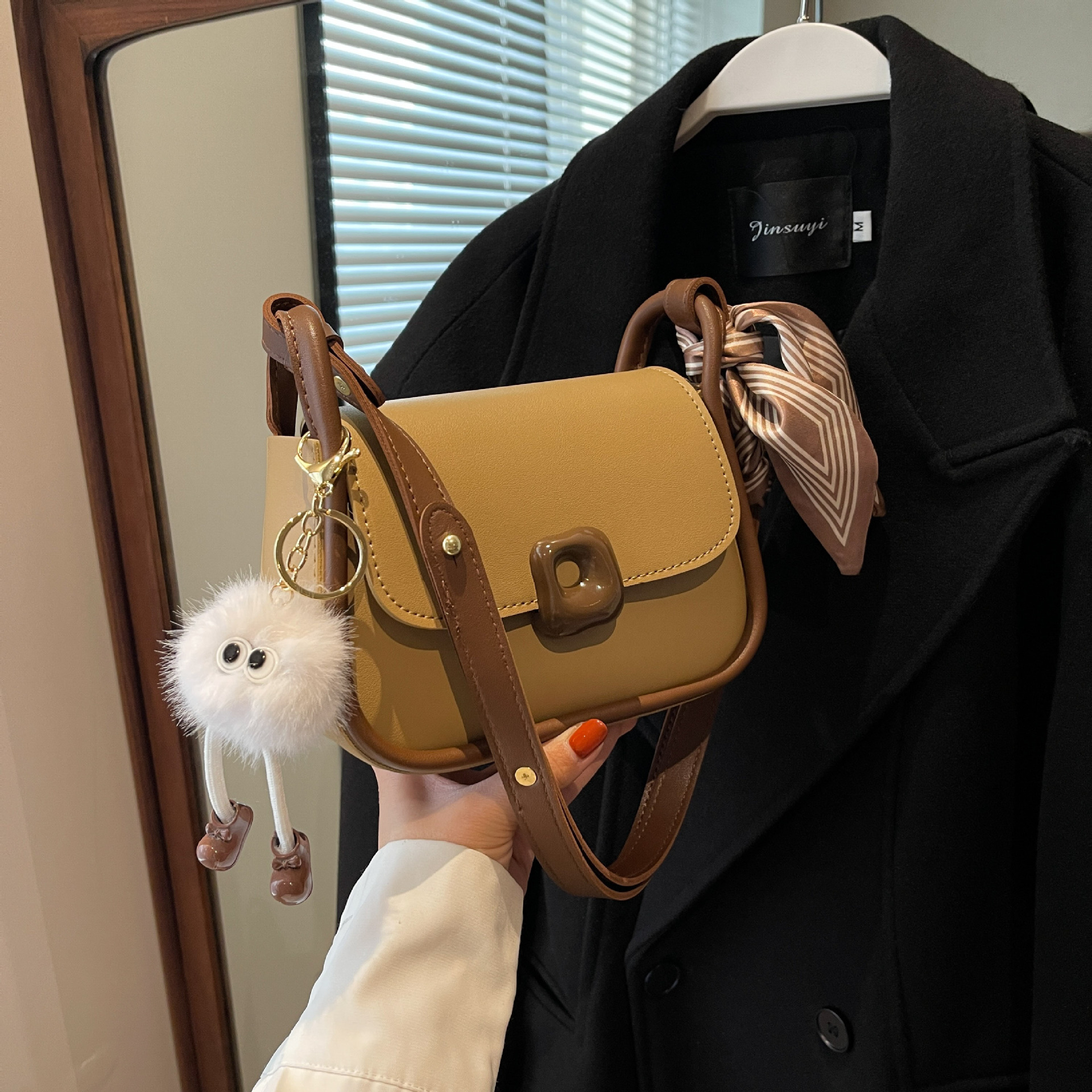 New Light Luxury Bow Single Shoulder Style High Quality Underarm Bag, Unique Trendy Crossbody Bag
