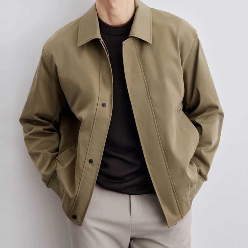 Mens jackets Korean fashion collar jackets mens clothing lightweight jackets spring and autumn jackets streetwear styles M241017