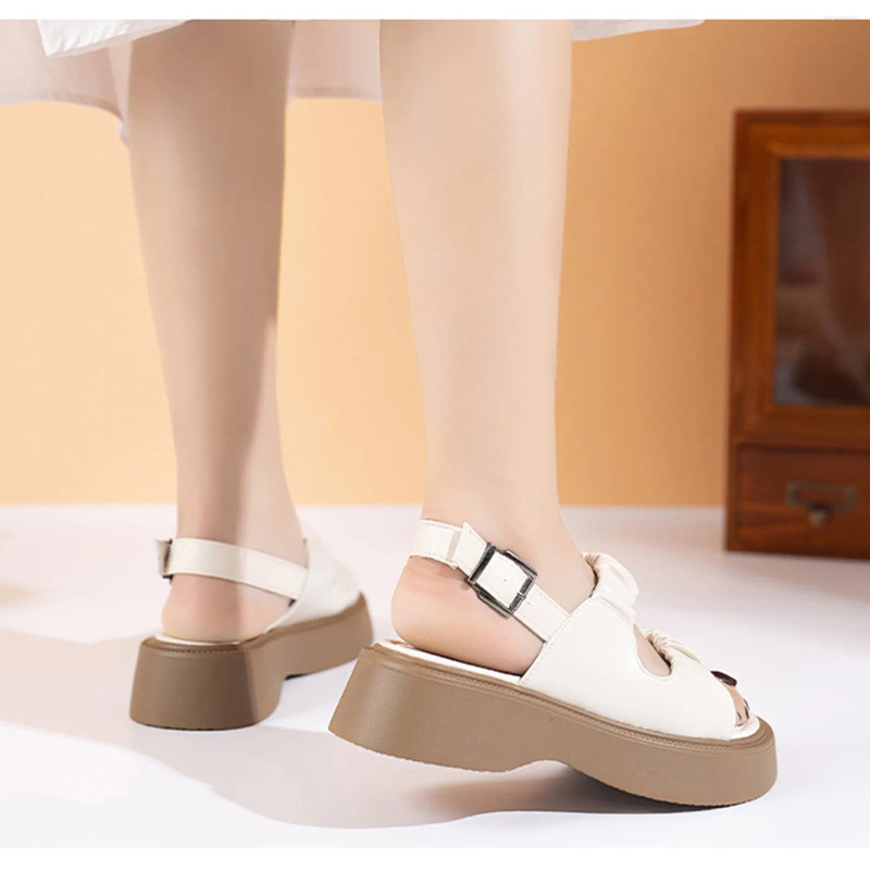 2025 S Fashion Designer Sandals Leather Women S Rome Platform Summer Shoes For Sandalia Plataforma