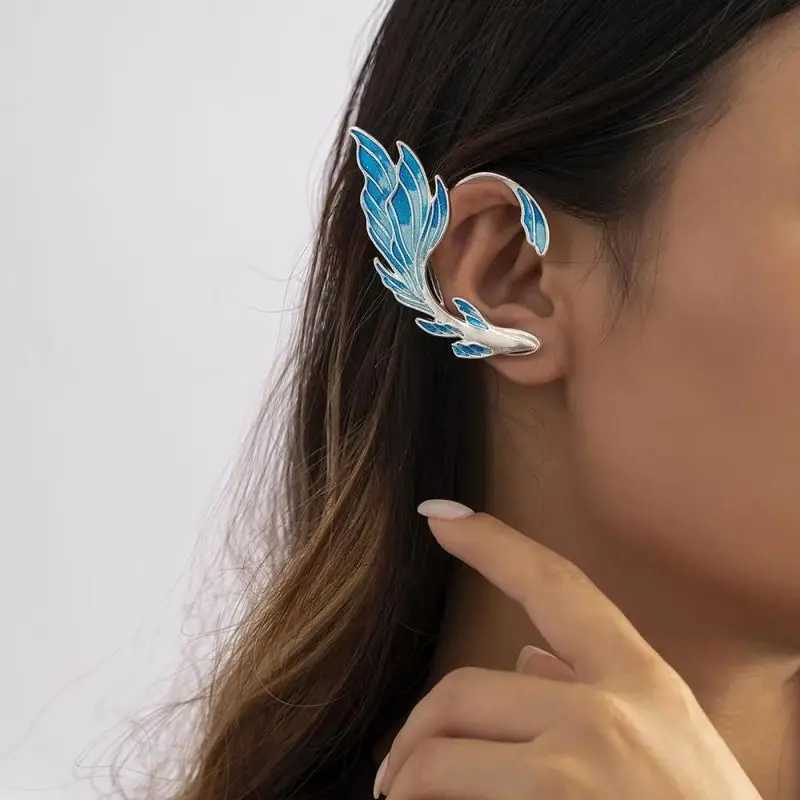 Genshin Impact Earrings Sangonomiya Kokomi cosplay unisex fashion custom fish blue ear clip party jewelry W241017
