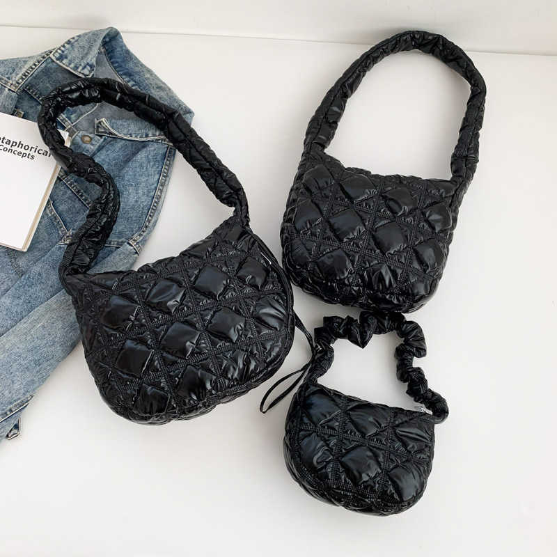 popular Instagram fashion bubble bag women's versatile commuting crossbody shoulder bag pleated cloud bag 241015