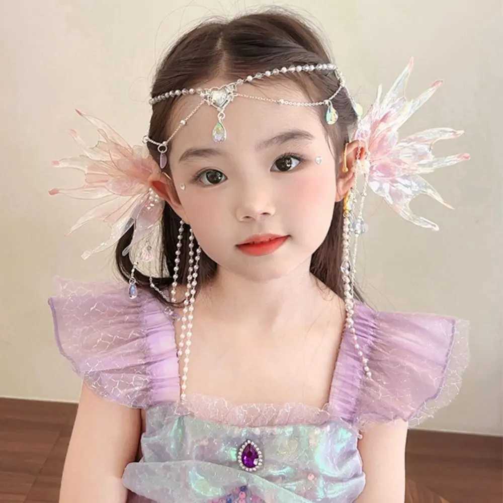 Fashionable butterfly elf fairy earrings mermaid no hole ear clip flower/leaf elegant ear sleeves earrings W241017