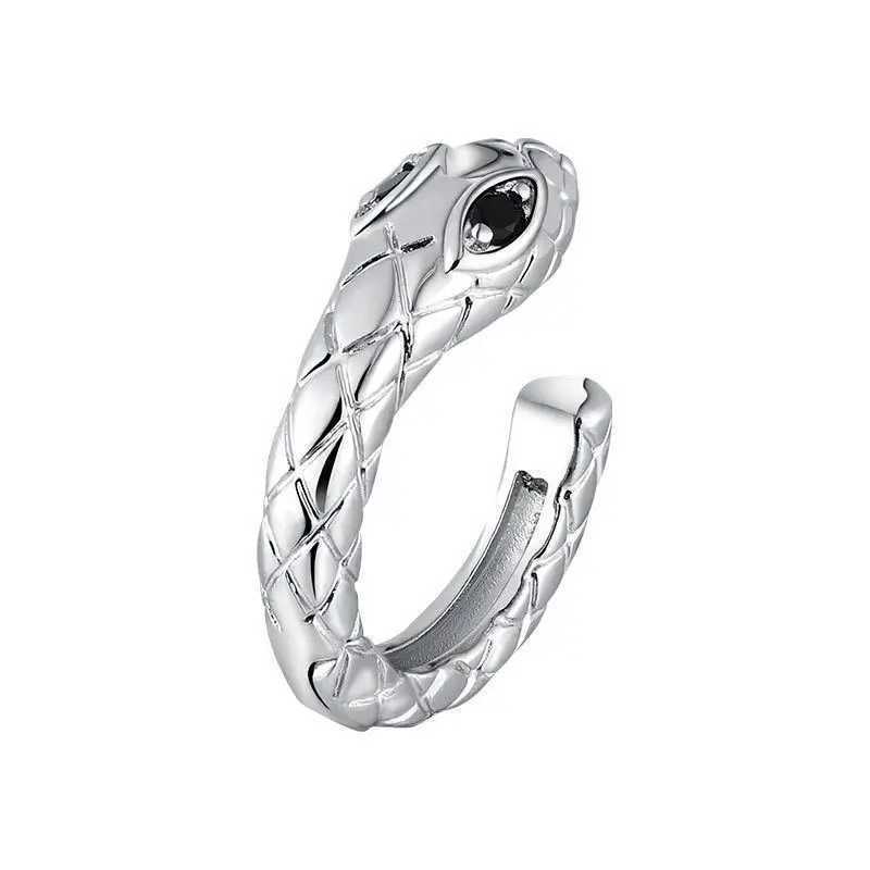 Retro Charm Round Earbone Punk Snake Clip Earrings Cuffs Personalized Jewelry Valentines Day Gift W241017