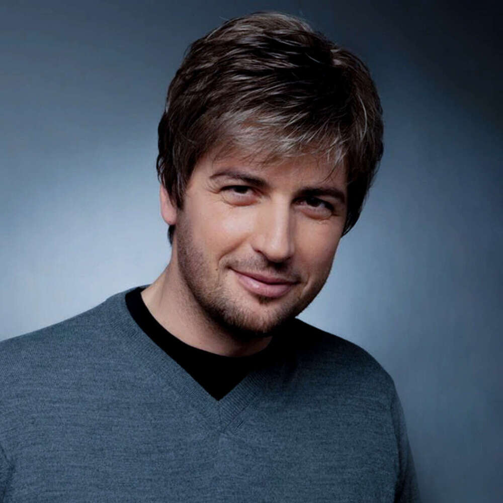 High Temperature Made Of Silk Synthetic Fibers, Men's Short Hair Wig And Head Cover