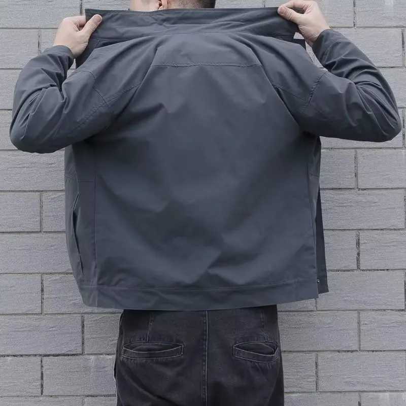 Spring and summer new mens collar jacket fashionable metal decoration mens jacket M241017