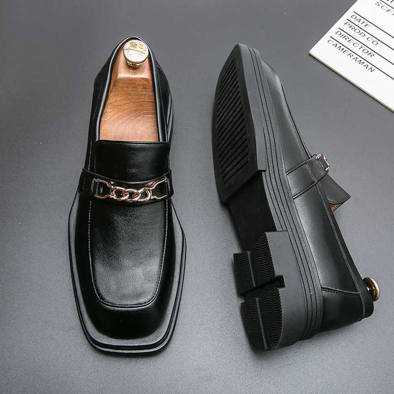 Genuine Leather Men's Loafers Shoes For Office Work 4 ea944