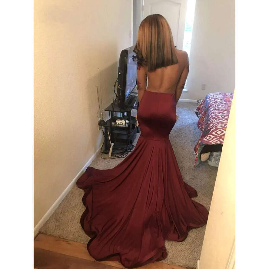 Prom Dresses Mermaid Bury For Black Girls 2019 African Long Sleeves Lace Appliqued Backless Evening Party Gowns Vestidos Bc1245