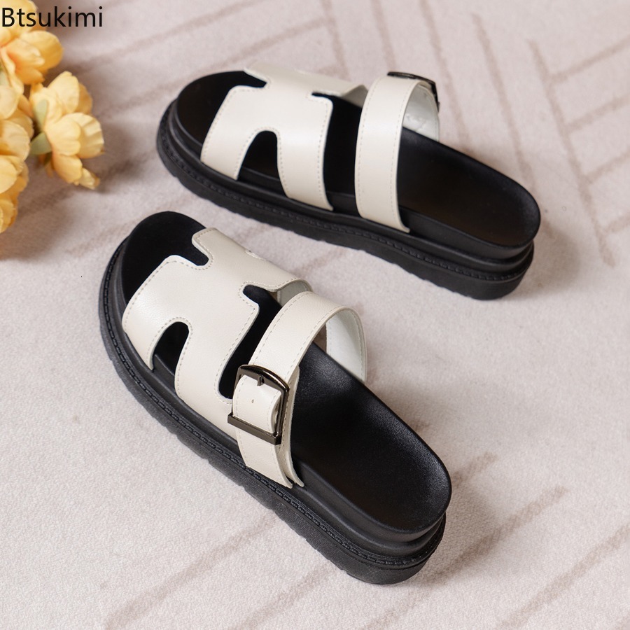 Women S Summer Sandals Simple Solid Design Anti Slip Soft Bottom One Word Slippers Ladies Daily Comfort Outdoor Casual Footwear Ddmythur