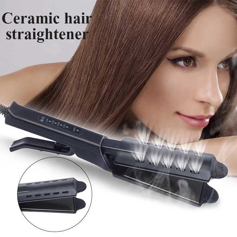 Straight Hair Iron Fast Heat Up Adjustable Temperature Adjustment Ceramic Tourmaline Flat Iron Wide Panel Hair StraightenerXJ241016