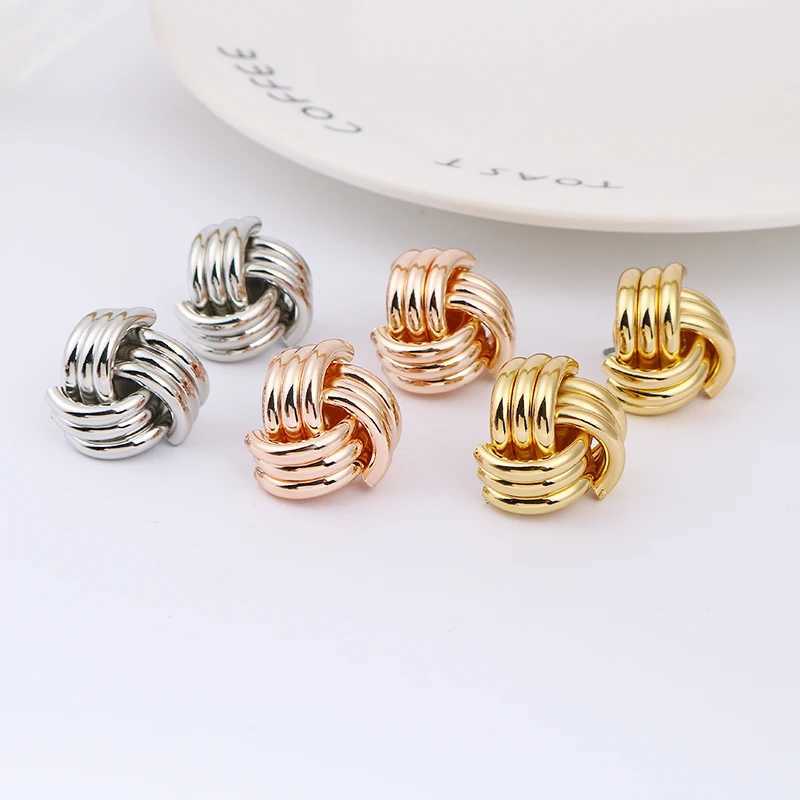ZA retro non perforated clip earrings with gold geometric metal earrings suitable for womens wedding parties Bijoux Brincos jewelry W241017