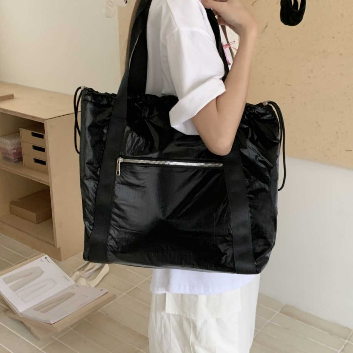 Korean Instagram Same Large Capacity Shoulder Handbag Travel Versatile Leisure Tote Bag 241015