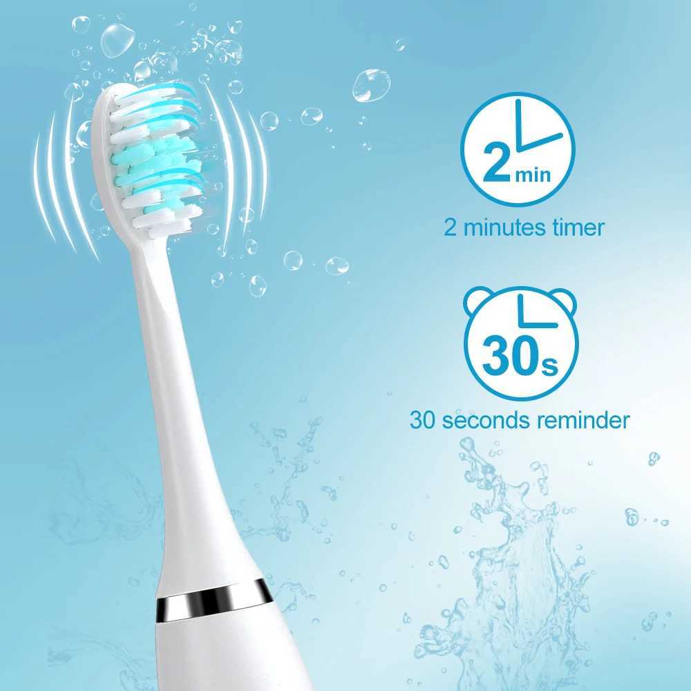 Intelligent electric toothbrush USB charging teeth cleaning and whitening sonic toothbrush timed teeth brush with replacement head M241017