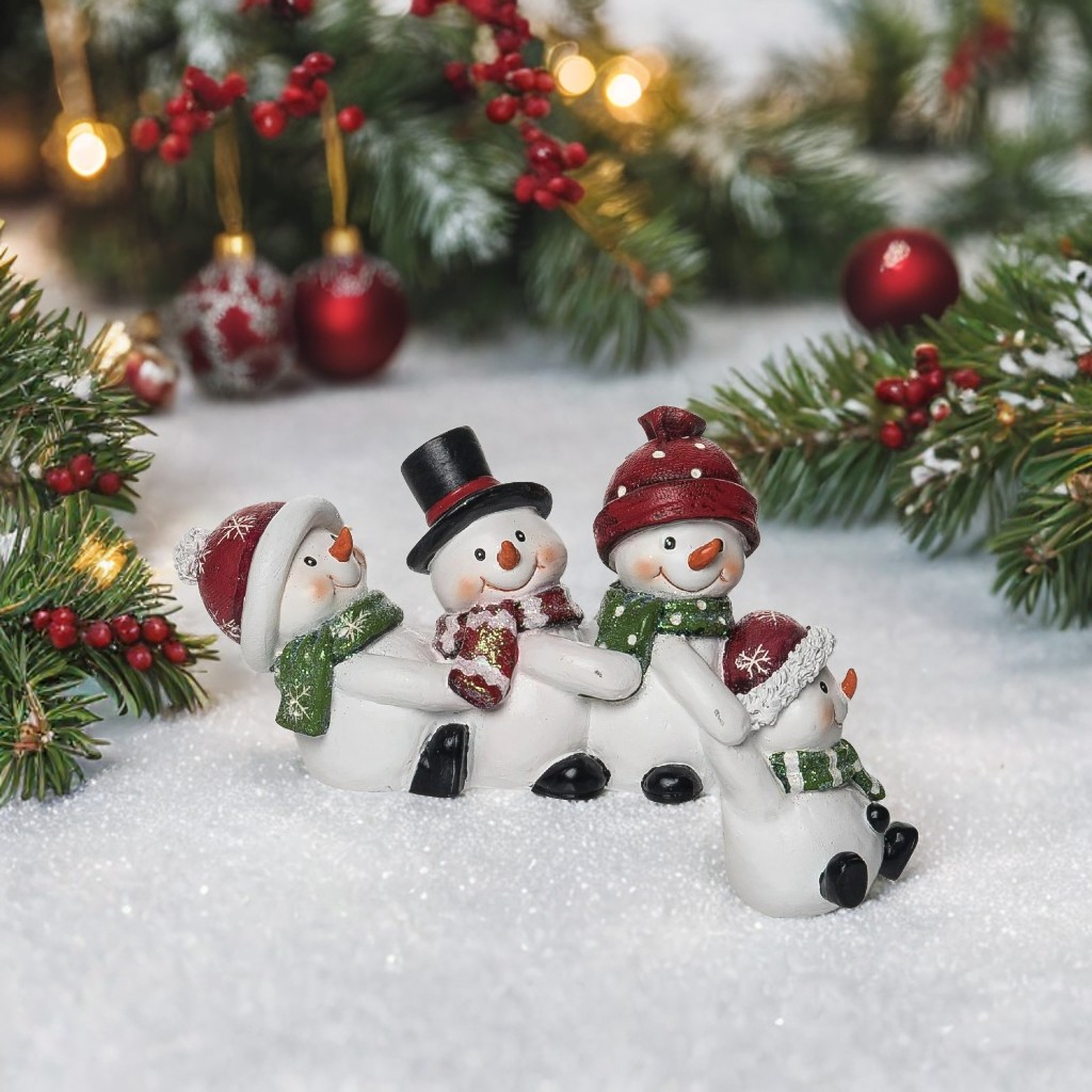 Christmas Christmas Decorations Bookshelf Collectible Christmas Snowman Statue, Funny Snowman Hanging on Shelf or Table Edge