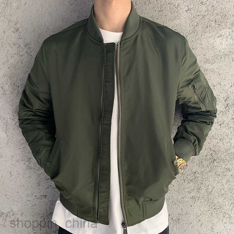 Men's Jackets Coats Air Force pilot jacket men's spring and autumn new solid color military green leisure Baseball Jacket fashion brand