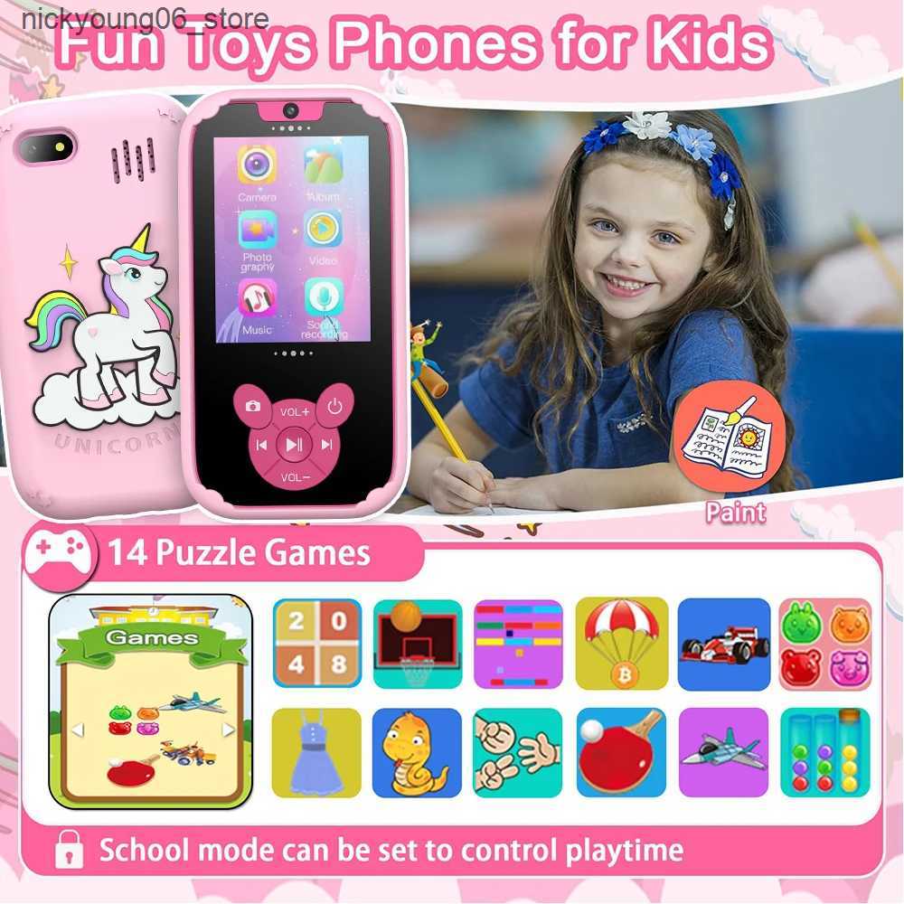 Baby Toy Kids Smart Phone Educational Toys Dual Camera Music Player Baby Phone With 8G Memro Game Learning for Age 3-12 Brithday Gifts L240910