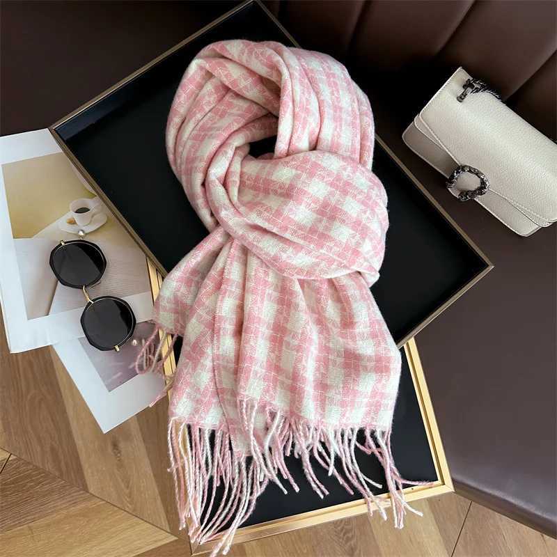 Classic Fashion Pashmina Scarf Tassel Plain Scarf Cashmere style Scarf Warm Solid Shawl Warm Shawl Womens Bandana Foard 2024 X241017
