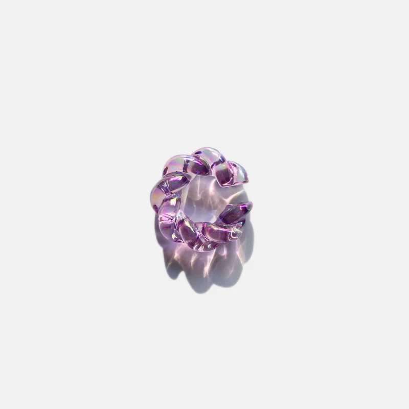 UJBOX exclusive sparkling acrylic twisted ear cuffs suitable for women wholesale of green blue transparent pink ear bone clip earrings W241017
