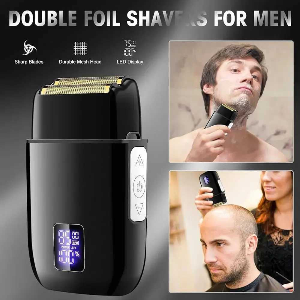 Zero gap T-shaped blade trimmer cordless nose hair trimmer electric foil shaver charging W241017