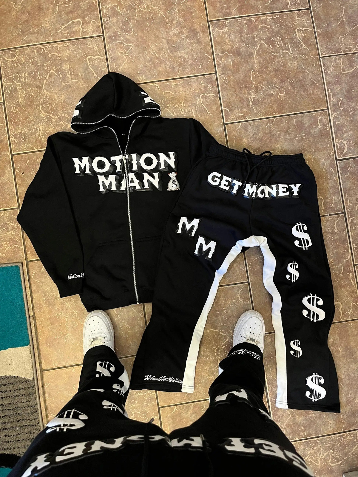 Fashion Y2k Zip Hoodie Letter Print goth Punk Sweatshirt Women hoodies Sport Coat Long Sleeve Oversized hoodie jacket set 241017