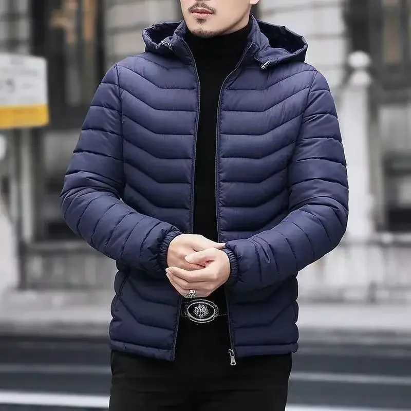 Padding Slim Fit Mens Padded Coat Hooded Down Jackets Mens Lightweight fluffy Park Shorts Casual Promotion Winter Clothing X241017
