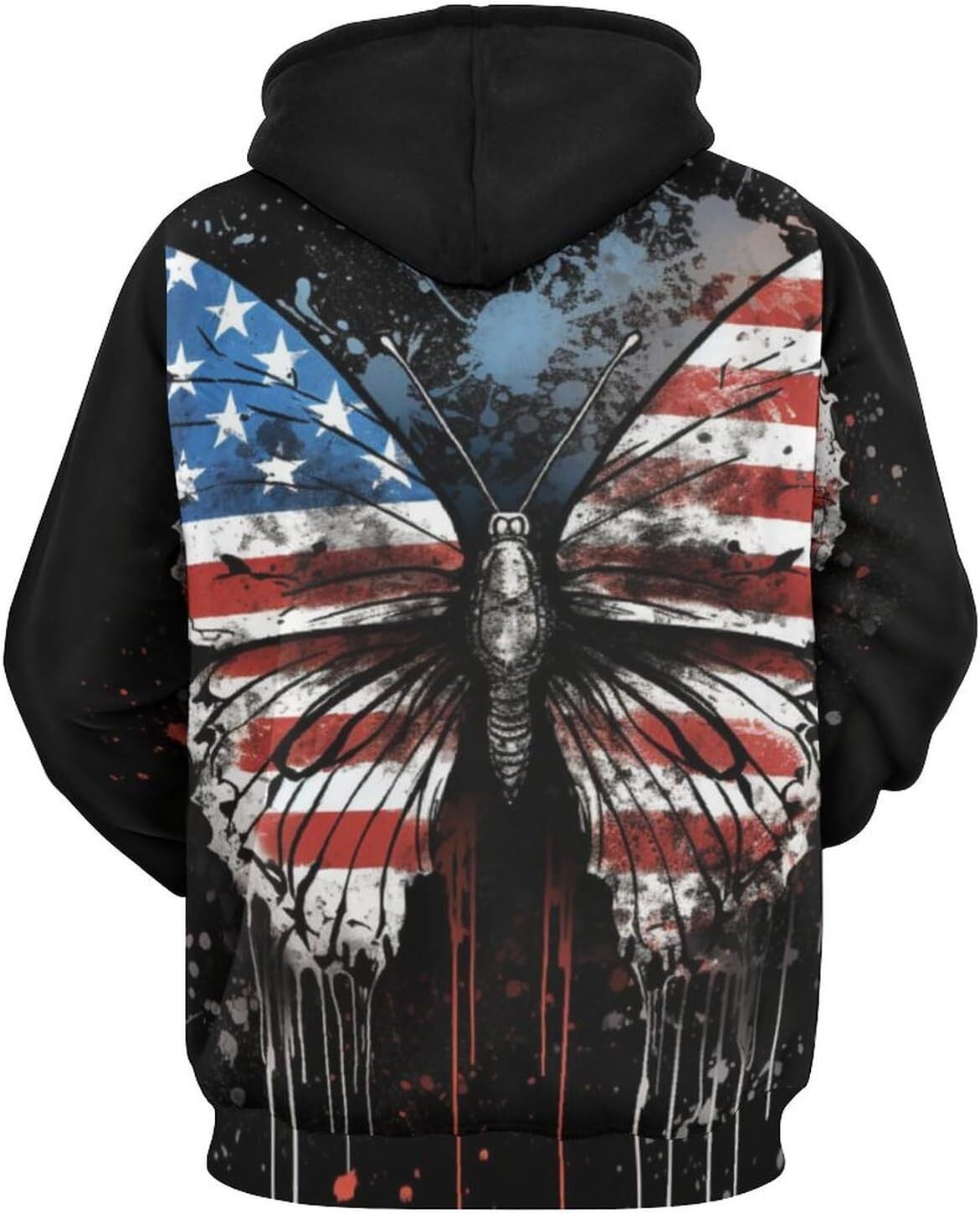 Hoodie for Mens Womens Unisex Psychedelic Butterfly Hoodie 3D Printed Funny Insect Pattern Hoodies Sweatshirt For Men Graphic Hoodies sweatshirt