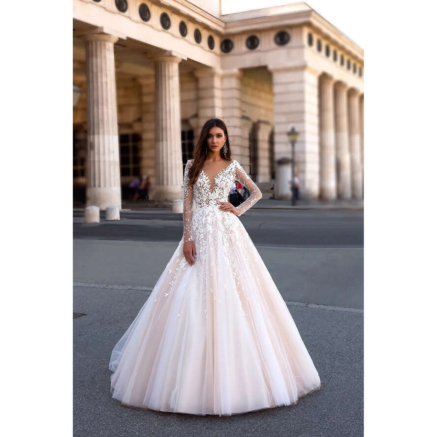 Boho Modest Wedding Beach Dress O Neck Sleeves A E Long Tulle Plus Size Wedding Dresses Bridal Gowns Vestidos De Novia es