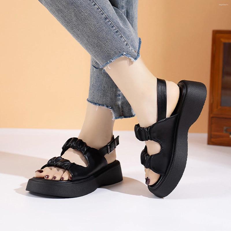 2025 S Fashion Designer Sandals Leather Women S Rome Platform Summer Shoes For Sandalia Plataforma