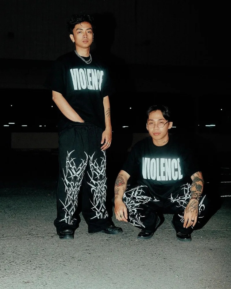 American High Street Trendy Loose Floor Mopping Trousers Men Y2k Gothic Punk Dark Style Printed Oversized Trousers Women 241017