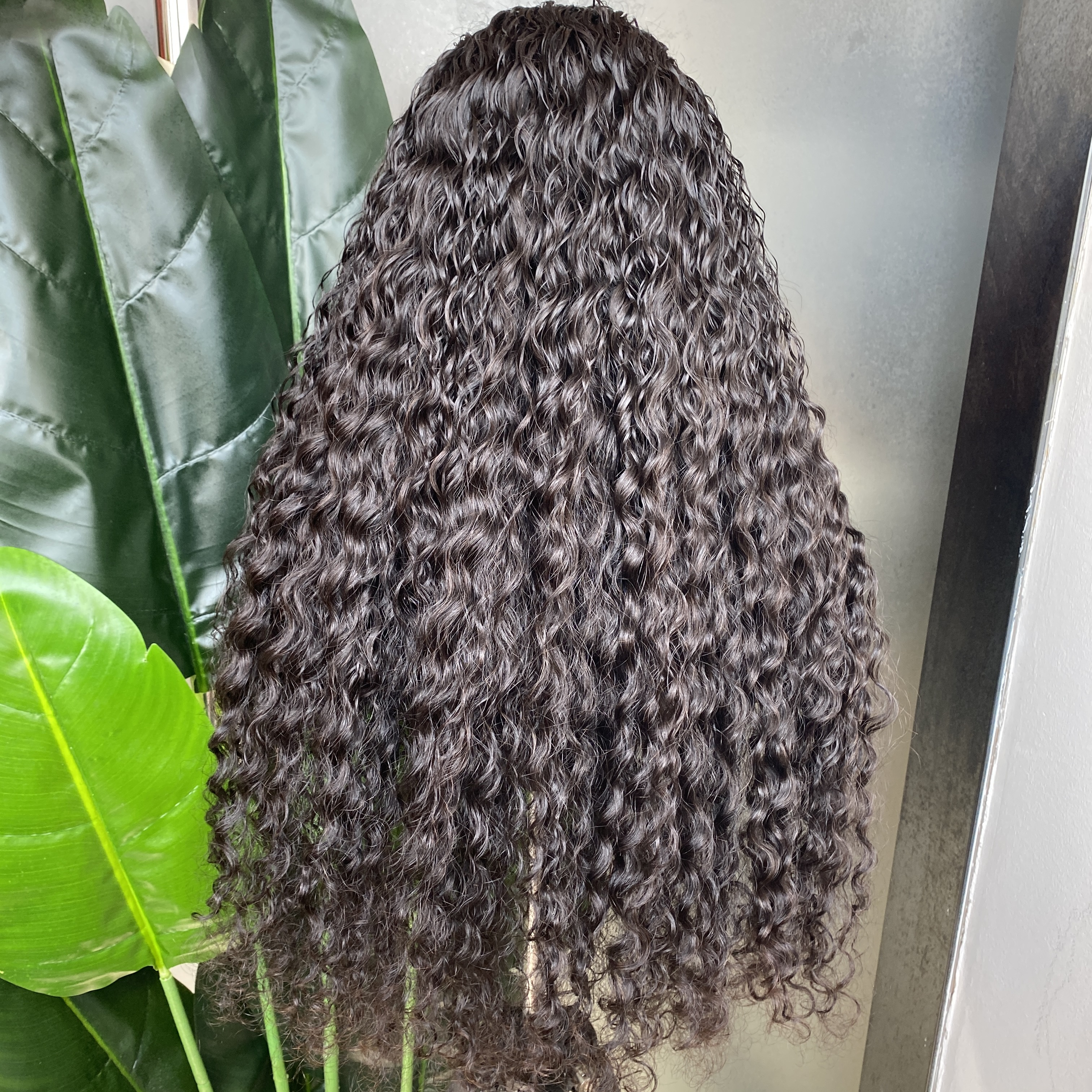 Top Quality 100% Raw Remy Human Hair 180% Density Deep wave 13x4 HD Transaprent Lace Frontal Wig 26 Inch Brazilian Indian Hair