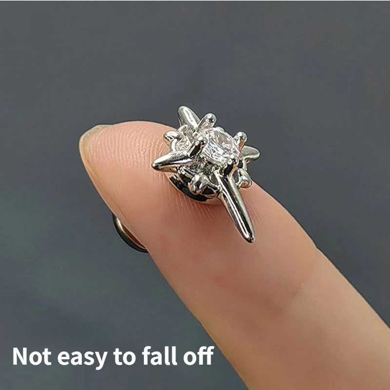 1 pair of North Star magnetic ear clips suitable for mens ear clips without ear holes and womens simple jewelry daily decoration W241017