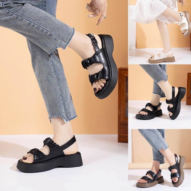 2025 S Fashion Designer Sandals Leather Women S Rome Platform Summer Shoes For Sandalia Plataforma
