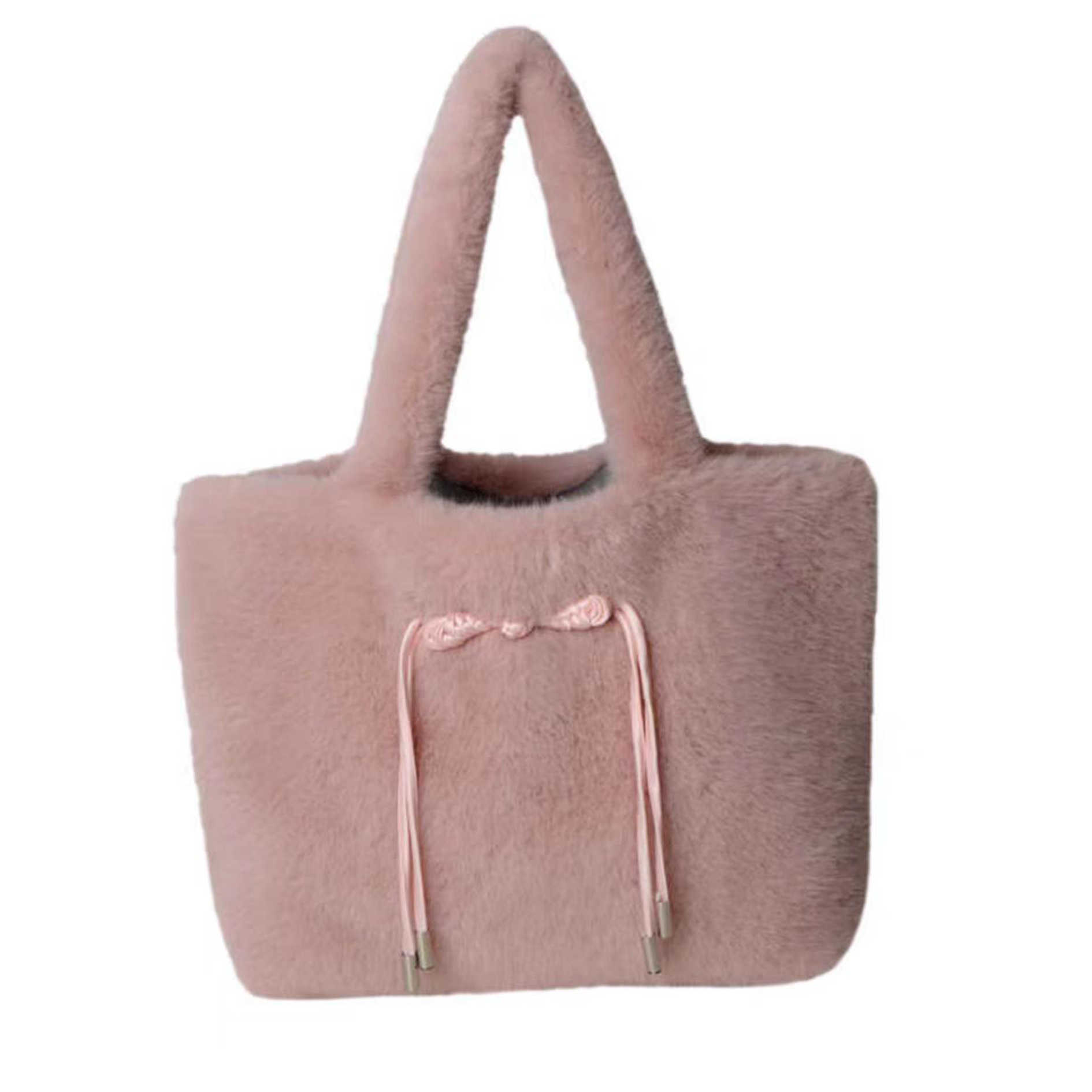 Underarm Plush Bag Women Korean Fashion Trend Large Capacity Tote Bag Cute Girl Single Shoulder Bag 241015