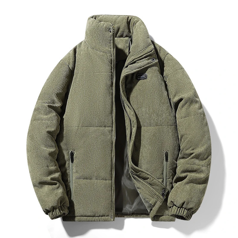 Autumn Winter Jacket Mens Lambswool Warm Thicken Jackets Waterproof Jogging Casual Coat Fashion Loose Grey Parke Clothing 241017