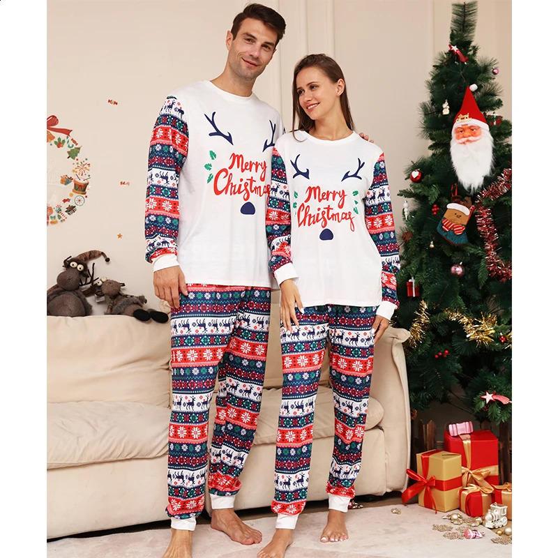 Family Xmas Matching Pajamas Outfits Adult Kids Baby s Christmas Couple Clothes Set Sleepwear Same Look Pyjamas 241017