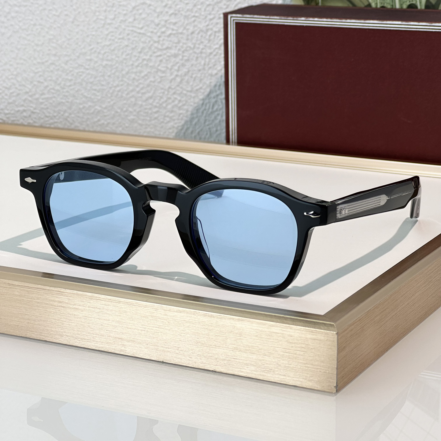 Sunglasses Women Men Summer ZEPHIRIN 47 Outdoor Catwalk Thick Acetate Fiber Style Anti-Ultraviolet UV400 Retro Plate Full Frame Fashion Glasses Random